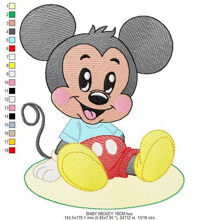 Mickey embroidery design - Mickey Mouse machine embroidery pattern - Baby Boy file - Instant digital download pes jef dst hus - Marcia Embroidery