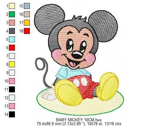 Mickey embroidery design - Mickey Mouse machine embroidery pattern - Baby Boy file - Instant digital download pes jef dst hus - Marcia Embroidery