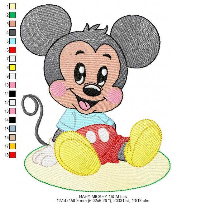 Mickey embroidery design - Mickey Mouse machine embroidery pattern - Baby Boy file - Instant digital download pes jef dst hus - Marcia Embroidery