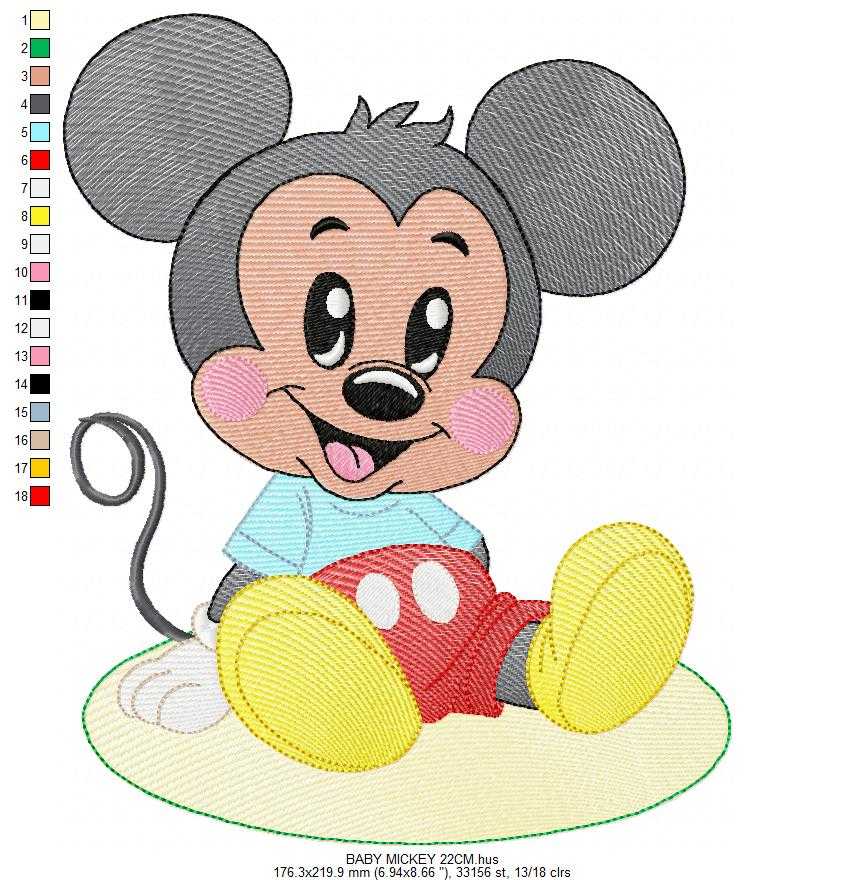 Mickey embroidery design - Mickey Mouse machine embroidery pattern - Baby Boy file - Instant digital download pes jef dst hus - Marcia Embroidery