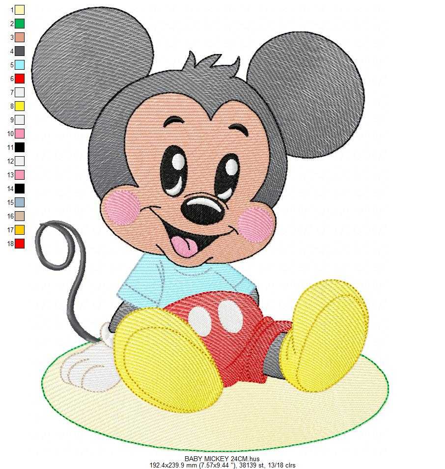Mickey embroidery design - Mickey Mouse machine embroidery pattern - Baby Boy file - Instant digital download pes jef dst hus - Marcia Embroidery