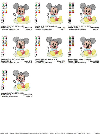 Mickey embroidery design - Mickey Mouse machine embroidery pattern - Baby Boy file - Instant digital download pes jef dst hus - Marcia Embroidery