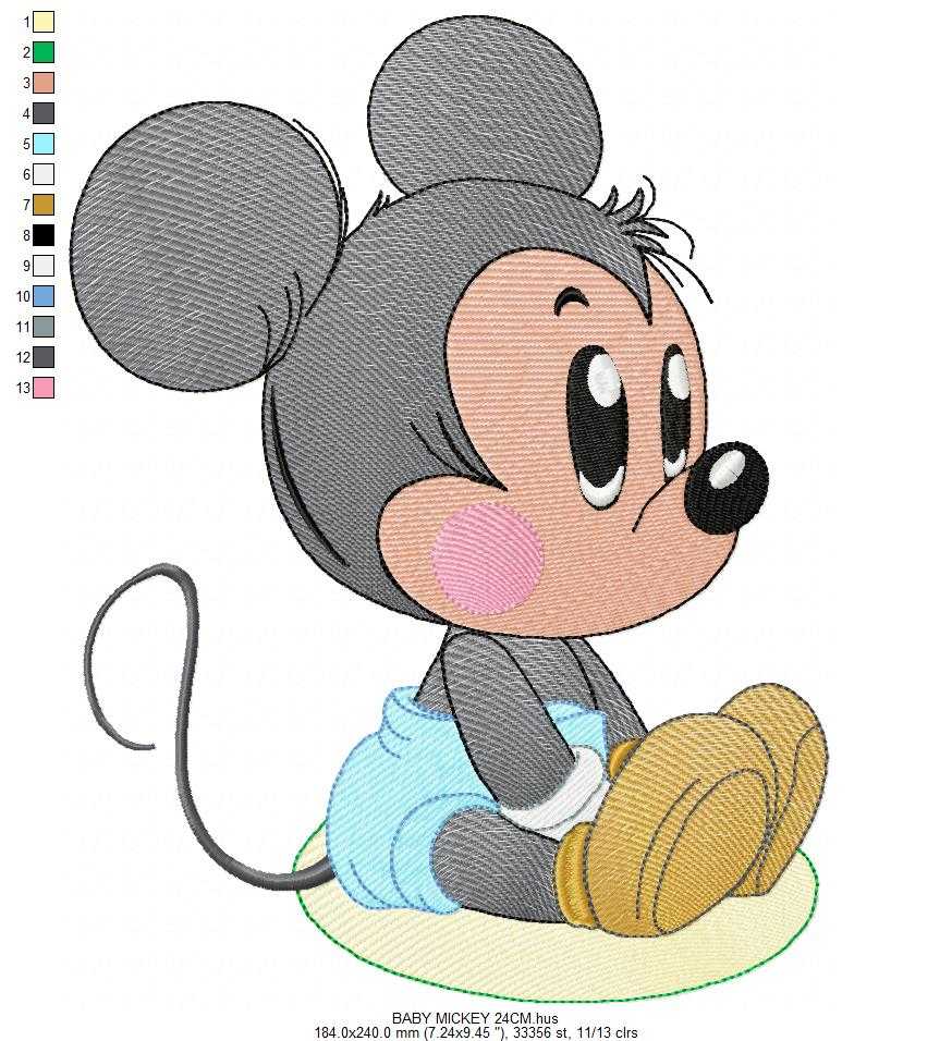 Mickey embroidery design - Mickey Mouse machine embroidery pattern - Baby Boy file - Instant digital download pes jef dst hus vp3 - Marcia Embroidery