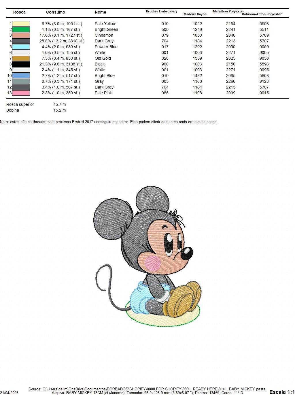 Mickey embroidery design - Mickey Mouse machine embroidery pattern - Baby Boy file - Instant digital download pes jef dst hus vp3 - Marcia Embroidery