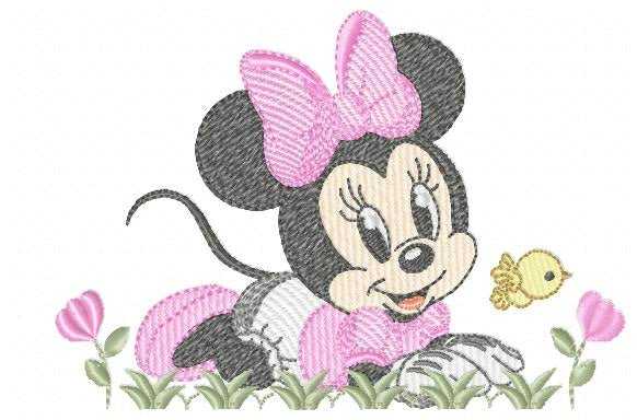 Minnie embroidery design - Baby Minnie Mouse machine embroidery pattern - Baby Girl file - Instant digital download pes jef dst - Marcia Embroidery