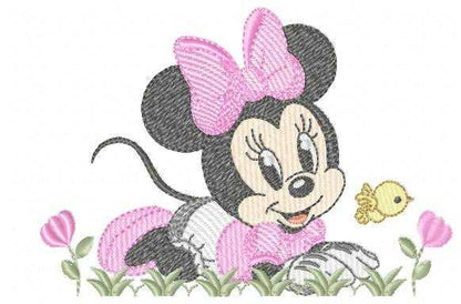 Minnie embroidery design - Baby Minnie Mouse machine embroidery pattern - Baby Girl file - Instant digital download pes jef dst - Marcia Embroidery
