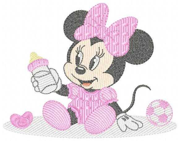 Minnie embroidery design - Baby Minnie Mouse machine embroidery pattern - Baby Girl file - Instant digital download pes jef dst - Marcia Embroidery