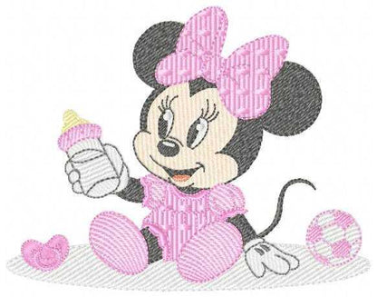 Minnie embroidery design - Baby Minnie Mouse machine embroidery pattern - Baby Girl file - Instant digital download pes jef dst - Marcia Embroidery