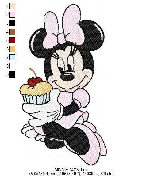 Minnie embroidery design - Mickey Mouse machine embroidery pattern - Baby Girl file - Instant digital download pes jef dst - Marcia Embroidery