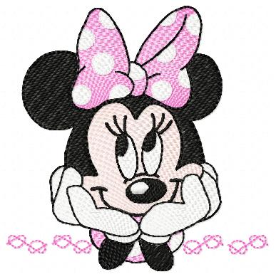 Minnie embroidery design - Minnie Mouse machine embroidery pattern - Baby Girl file - Instant digital download - Marcia Embroidery