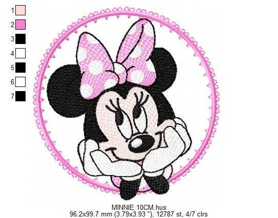 Minnie embroidery design - Minnie Mouse machine embroidery pattern - Baby Girl file - Instant digital download pes jef dst - Marcia Embroidery