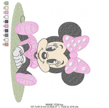 Minnie embroidery design - Minnie Mouse machine embroidery pattern - Baby Girl file - Instant digital download pes jef dst - Marcia Embroidery