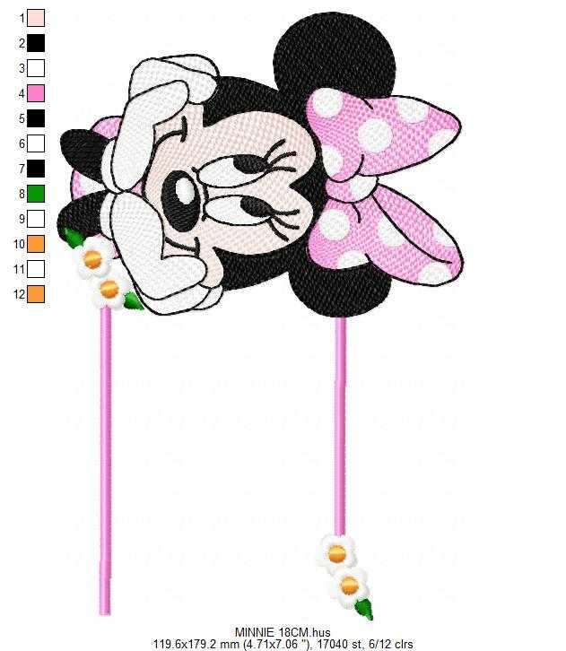 Minnie embroidery design - Minnie Mouse machine embroidery pattern - Baby Girl file - Instant digital download pes jef dst - Marcia Embroidery