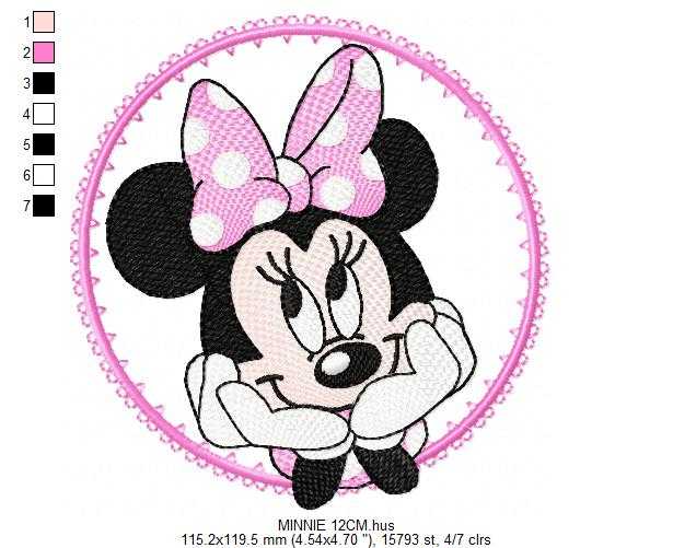 Minnie embroidery design - Minnie Mouse machine embroidery pattern - Baby Girl file - Instant digital download pes jef dst - Marcia Embroidery