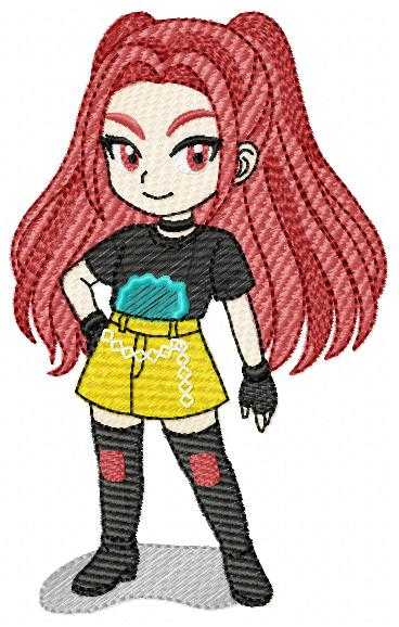 Mira KPop Demon Hunters embroidery design - Kpop Warriors machine embroidery patterns - Baby girl file - Instant digital download - Marcia Embroidery