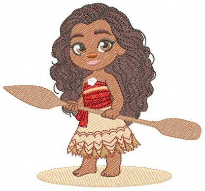 Moana embroidery design - Disney Princess machine embroidery patterns - Baby girl file - Instant digital download pes jef dst exp hus - Marcia Embroidery