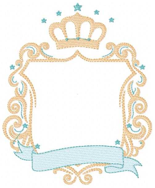 Monogram Frame embroidery design - Baby Boy Frame with Crown machine embroidery pattern - Instant digital download pes jef - Marcia Embroidery