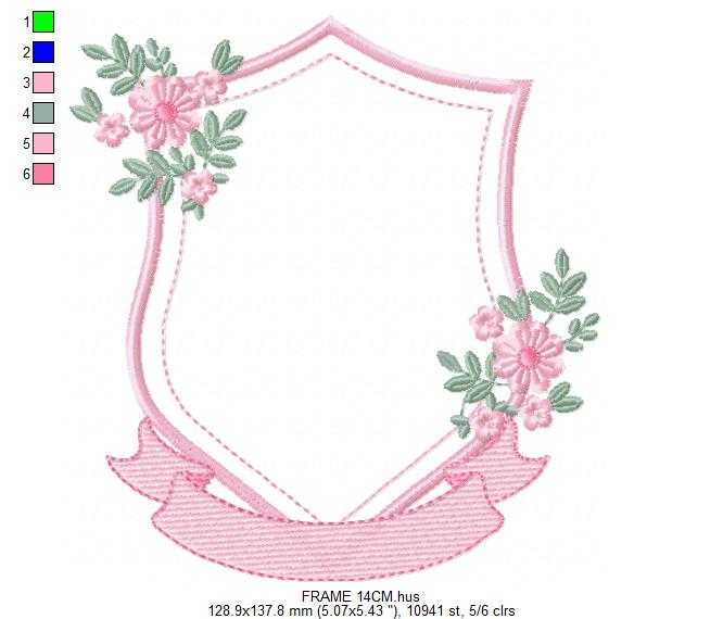 Monogram Frame embroidery design - Floral Frame machine embroidery pattern - Kitchen Tea Towel file - Instant digital - Marcia Embroidery