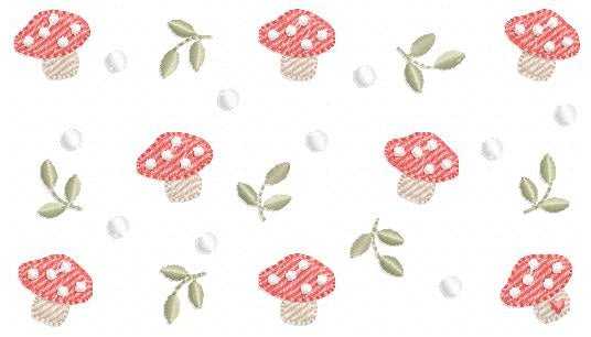 Mushroom with leaves embroidery design - Forest Toad machine embroidery pattern - Kitchen Towel file - Instant digital download pes jef hus dst - Marcia Embroidery