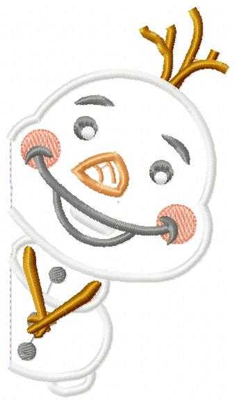 Olaf embroidery design - Frozen Disney Princess machine embroidery pattern - Baby boy and girl file - Instant digital download pes jef - Marcia Embroidery
