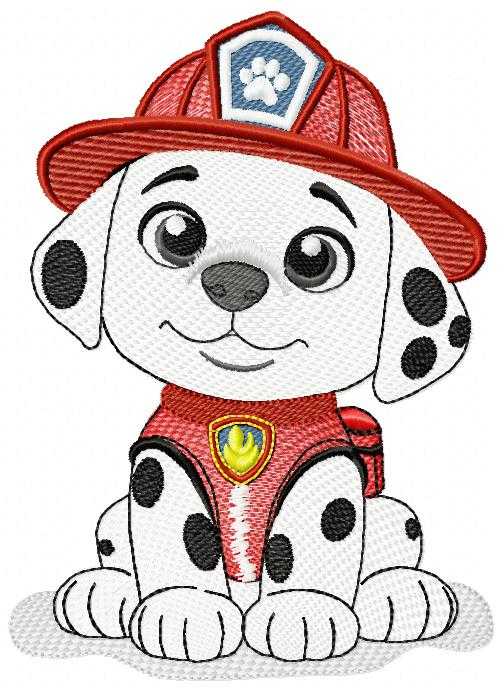 Paw Patrol embroidery design - Dog Marshall machine embroidery patterns - Baby Girl Boy file - Instant digital download - Marcia Embroidery