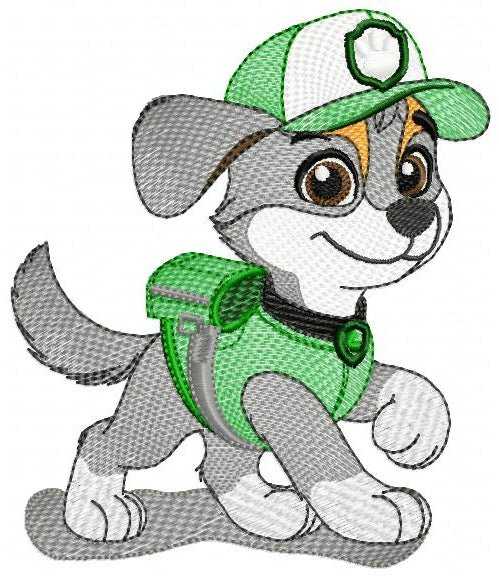 Paw Patrol embroidery designs - Dog Rocky machine embroidery patterns - Baby Girl Boy file - Instant digital download - Chase Rubble Skye Marshall - Marcia Embroidery