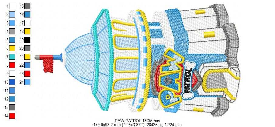 Paw Patrol embroidery designs - Dog Tower machine embroidery patterns - Baby Girl Boy file - Instant digital download - Zuma Chase Rubble Skye Marshall - Marcia Embroidery