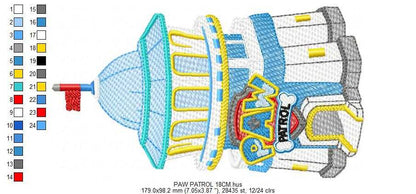 Paw Patrol embroidery designs - Dog Tower machine embroidery patterns - Baby Girl Boy file - Instant digital download - Zuma Chase Rubble Skye Marshall - Marcia Embroidery