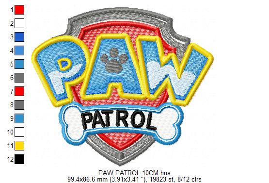 Paw Patrol embroidery designs - Paw Patrol Logo machine embroidery patterns - Baby Girl Boy file - Instant digital download pes jef dst exp hus vp3 - Zuma Chase Rubble Skye Marshall Everest Ryder Rocky - Marcia Embroidery