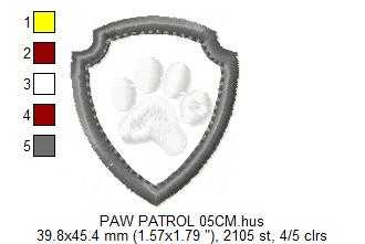 Paw Patrol embroidery designs - Paw Patrol Logo machine embroidery patterns - Baby Girl Boy file - Instant digital download - Zuma Chase Rubble Skye Marshall - Marcia Embroidery