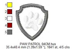 Paw Patrol embroidery designs - Paw Patrol Logo machine embroidery patterns - Baby Girl Boy file - Instant digital download - Zuma Chase Rubble Skye Marshall - Marcia Embroidery
