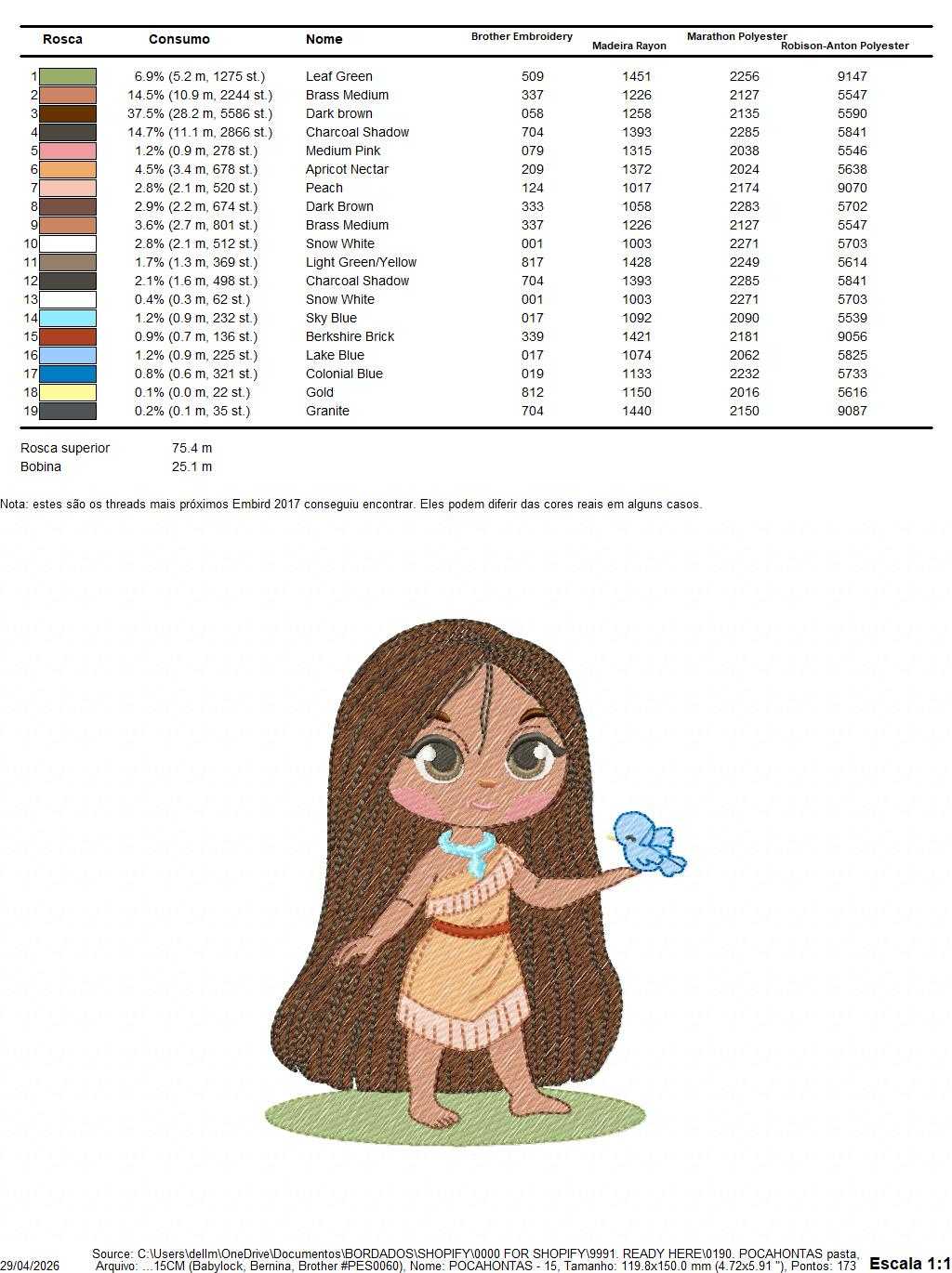 Pocahontas embroidery design - Disney Princess machine embroidery patterns - Baby girl file - Instant digital download pes jef dst - Marcia Embroidery