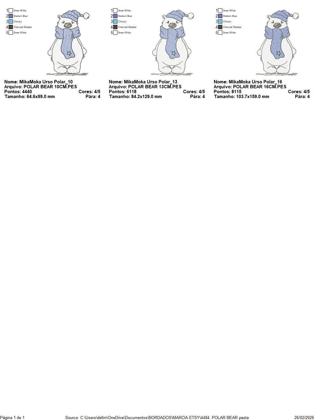 Polar Bear embroidery designs - Baby Boy Bear with hat and scarf machine embroidery pattern - Instant digital download pes jef dst hus vp3 - Marcia Embroidery