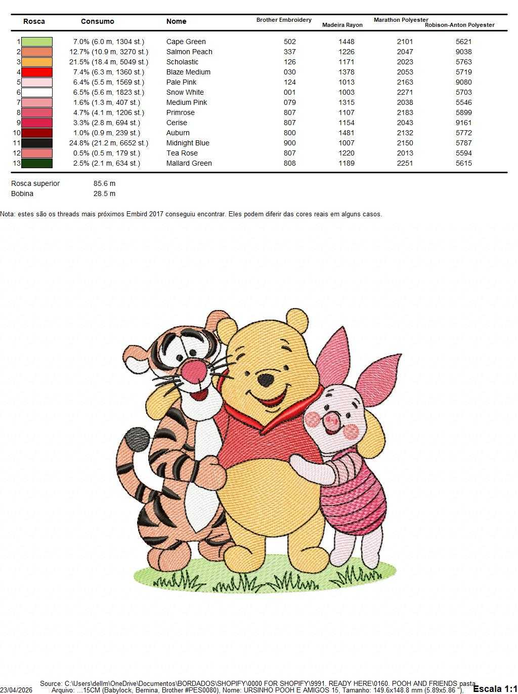 Pooh and friends embroidery design - Winnie the Pooh Bear Cartoon machine embroidery pattern - Baby boy and girl file - Instant digital download pes jef - Marcia Embroidery