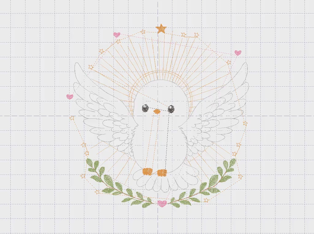 Dove embroidery designs - Holy Spirit machine embroidery pattern - Catholic Religious Eucharist file - Instant digital download pes jef dst