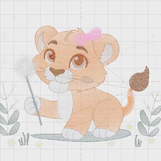 Lioness embroidery designs - Safari animal embroidery design machine embroidery pattern - Baby girl embroidery - Lion embroidery download
