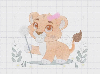 Lioness embroidery designs - Safari animal embroidery design machine embroidery pattern - Baby girl embroidery - Lion embroidery download