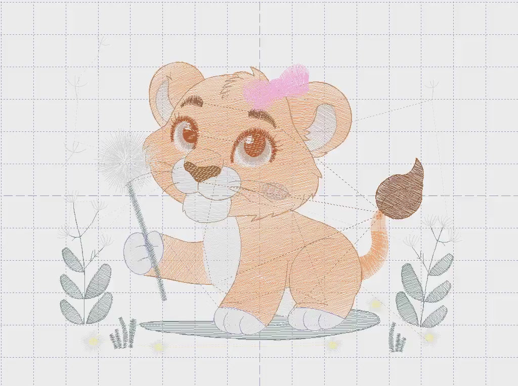 Lioness embroidery designs - Safari animal embroidery design machine embroidery pattern - Baby girl embroidery - Lion embroidery download
