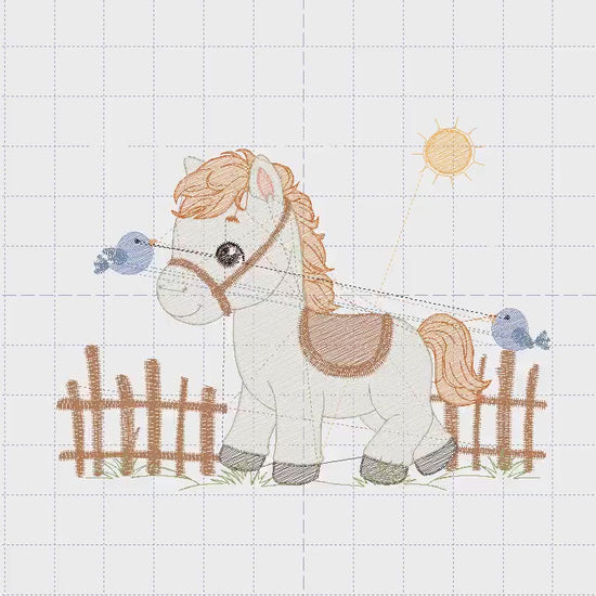 Horse embroidery design - Farm Pony embroidery designs machine embroidery pattern - Cowboy embroidery - instant download stallion mustang