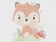 Cargar y reproducir el video en el visor de la galería, Fox embroidery designs - Red Fox embroidery design machine embroidery pattern - Woodland Animal embroidery file - Baby boy design pes jef
