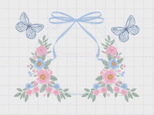 Load and play video in Gallery viewer, Flower Frame embroidery designs - Delicate Butterfly embroidery design machine embroidery pattern - Wreath embroidery - instant download pes
