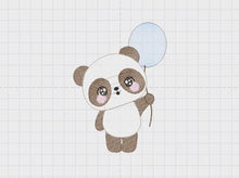 Cargar y reproducir el video en el visor de la galería, Panda embroidery design - Animal embroidery designs machine embroidery pattern - Baby boy embroidery file - Panda with butterfly download
