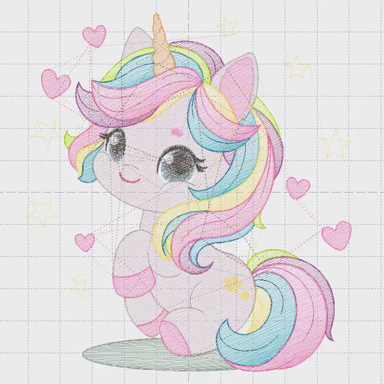 Unicorn embroidery designs - Baby Girl embroidery design machine embroidery pattern - Fairy tale magical Fantasy embroidery download pes jef