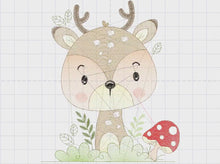 Carica e avvia il video nel visualizzatore di galleria, Deer embroidery design - Animal embroidery designs machine embroidery pattern - Florest embroidery file - Baby boy embroidery  Woodland pes
