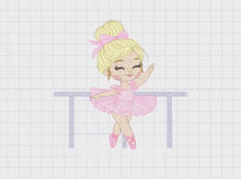 Carica e avvia il video nel visualizzatore di galleria, Ballerina embroidery designs - Ballet dancer embroidery design machine embroidery pattern - baby girl embroidery file - instant download pes
