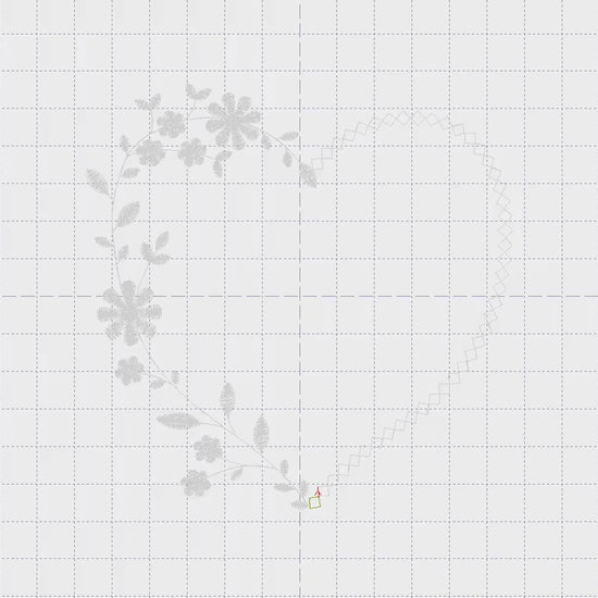 Heart with flowers embroidery designs - Flower embroidery design machine embroidery pattern - Baby girl embroidery - Heart embroidery frame