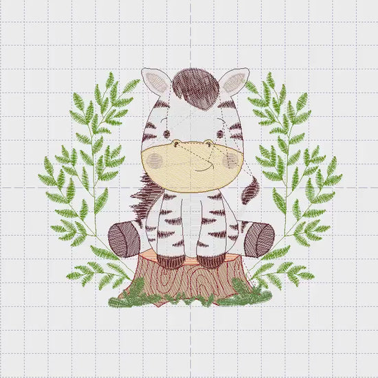 Zebra embroidery designs - Animal embroidery design machine embroidery pattern - Safari embroidery file - instant digital download pes hus