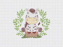 Charger et lire la vidéo dans la visionneuse de la Galerie, Zebra embroidery designs - Animal embroidery design machine embroidery pattern - Safari embroidery file - instant digital download pes hus
