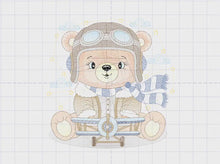 Carica e avvia il video nel visualizzatore di galleria, Pilot Bear embroidery designs - Plane embroidery design machine embroidery pattern - Aviator Teddy bear embroidery file - instant download
