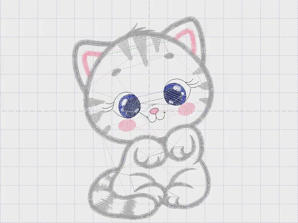 Cat embroidery design - Animal embroidery designs machine embroidery pattern - Kitten embroidery file - baby girl embroidery cat design